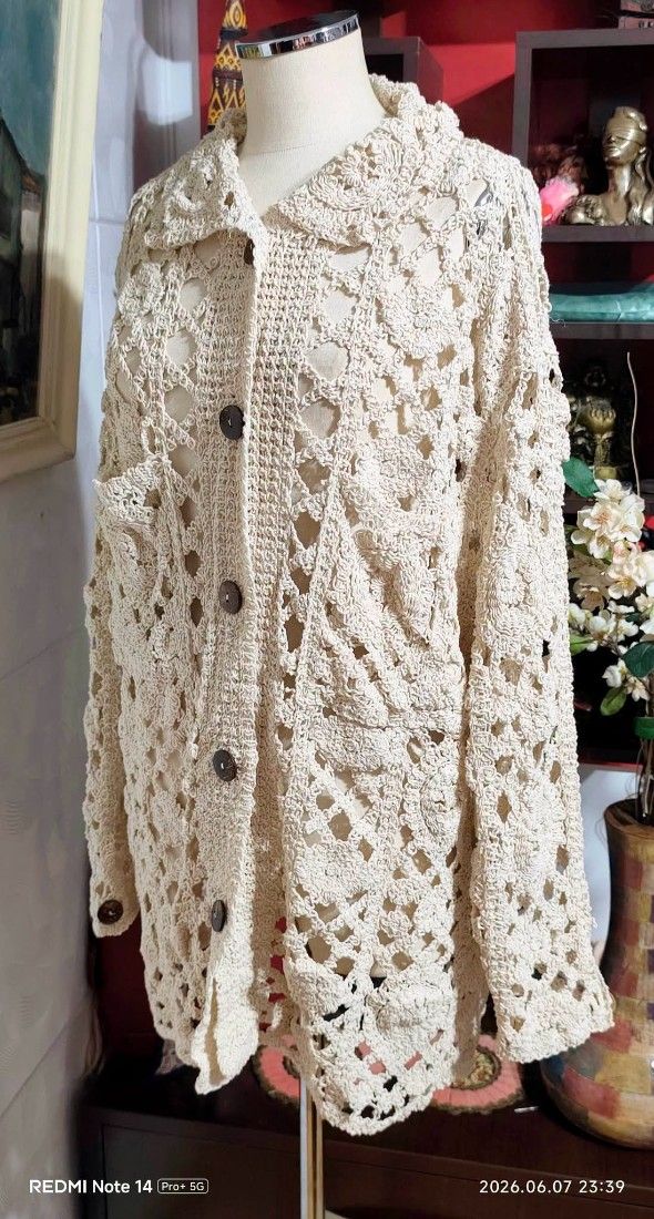 Cardigan jacheta croșetată