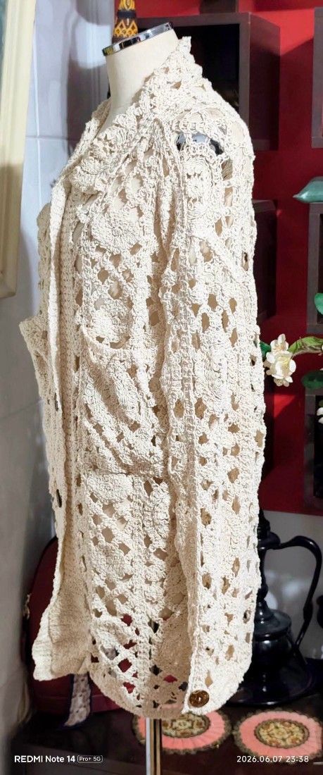 Cardigan jacheta croșetată