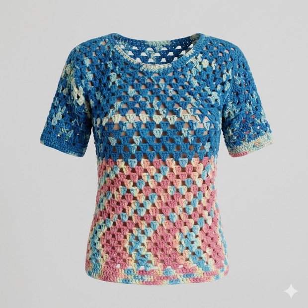 Bluza bumbac crosetata