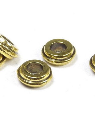 Distantier metalic, auriu antichizat, 6x2.5 mm