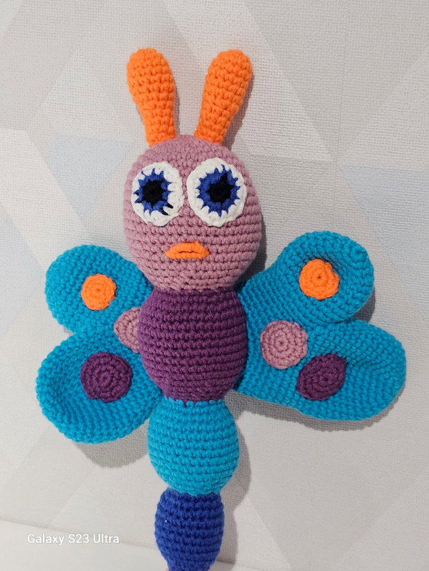 Fluturaș croșetat multicolor