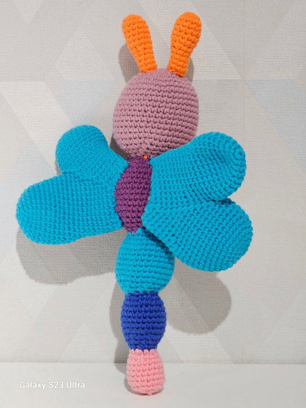 Fluturaș croșetat multicolor