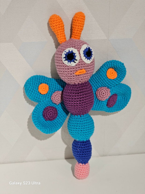 Fluturaș croșetat multicolor