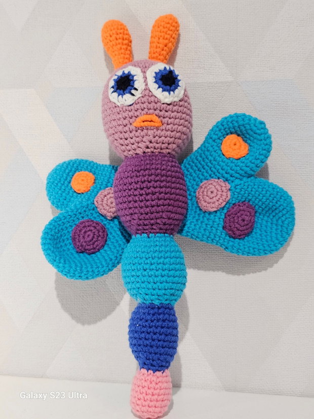Fluturaș croșetat multicolor