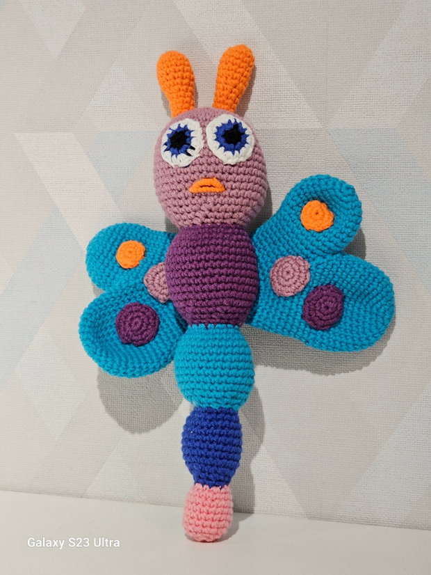 Fluturaș croșetat multicolor