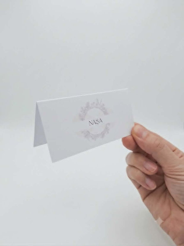 Place cards personalizate cu sigiliu de ceară verde - Eleganță pentru nunta ta