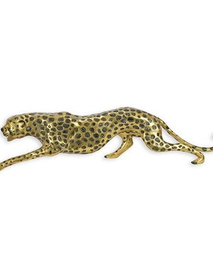 Ghepard-statueta din bronz auriu