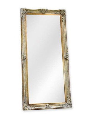 Oglinda monumentala din cristal cu o rama argintie