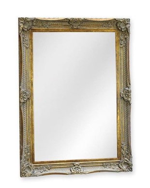 Oglinda monumentala din cristal cu o rama argintie