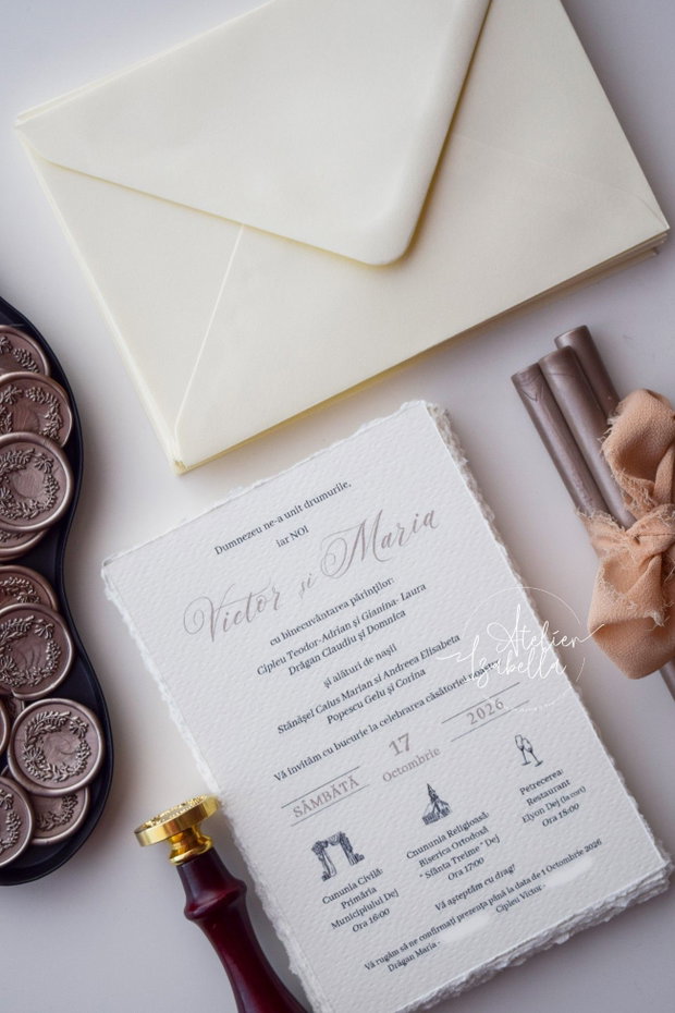 Invitație Nuntă Ivory