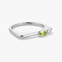 Inel Zircon prehnit/alb si Argint 925 - IN1533 - Inel minimalist, inel stackable, inel verde, inel cadou, bijuterii cadou, cadou sotie, cadou romantic, cadou iubita