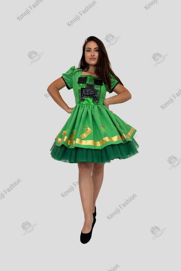 Rochie Minecraft Creeper-Girl Adult