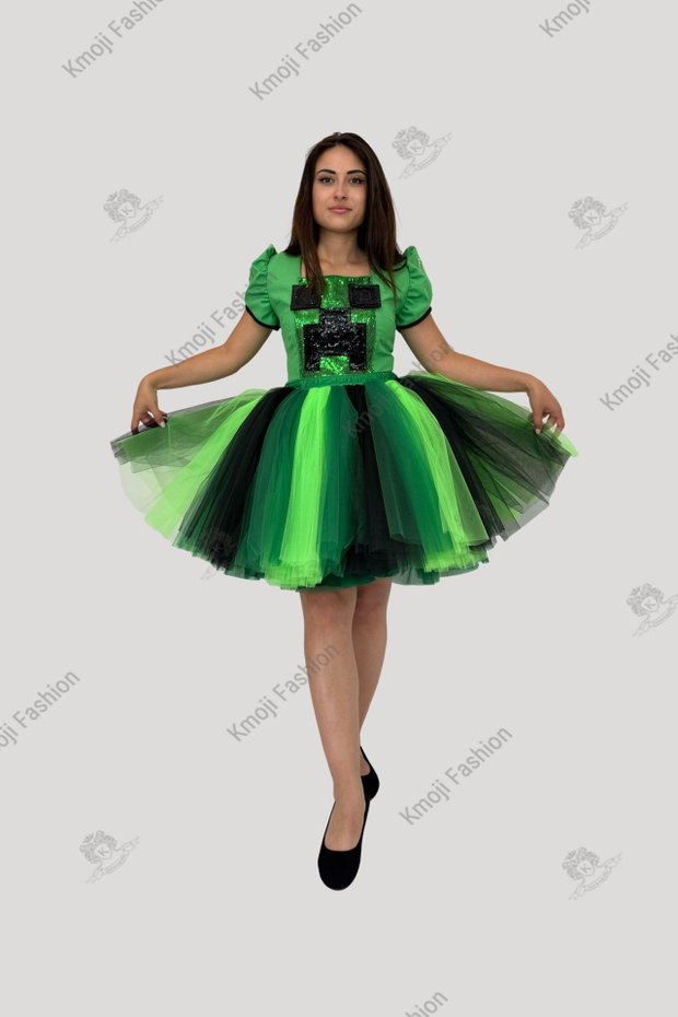 Costum Minecraft Creeper-Girl Model 2 Adult