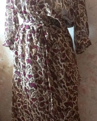 rochie lunga de voal animal print , M&mode , 46