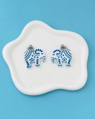 Cercei din lut polimeric elefant #C0408