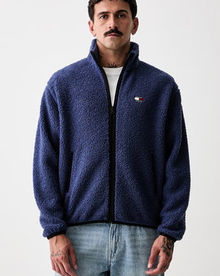 Tommy Jeans hanorac cu fermoar pentru bărbați din polar