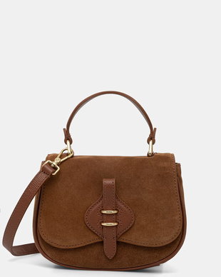 Coccinelle geantă crossbody pentru femei din piele întoarsă