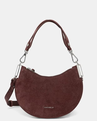 Coccinelle geantă crossbody pentru femei din piele întoarsă