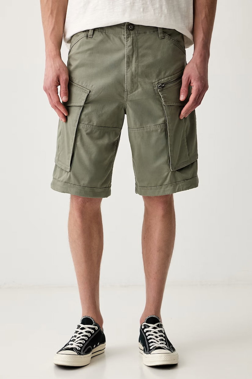 G-Star pantaloni scuți cargo pentru bărbați din bumbac cu elastan Rovic zip relaxed 12