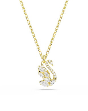Swarovski lănțișor cu pandantiv pentru femei placat cu aur zirconiu cubic