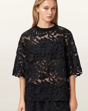 AllSaints bluză pentru femei din dantelă AMELIE