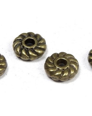 Distantier metalic, bronz, 6x2 mm