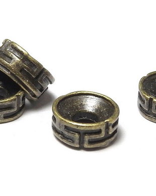 Distantier metalic, bronz, 7x3 mm
