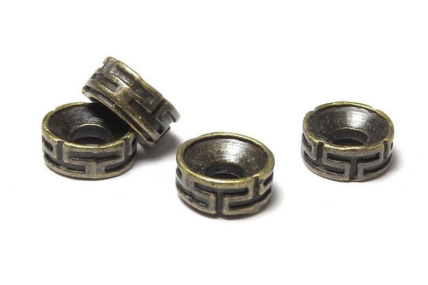 Distantier metalic, bronz, 7x3 mm