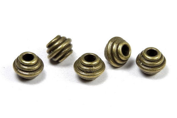 Distantier metalic, bronz, 5x6.5 mm