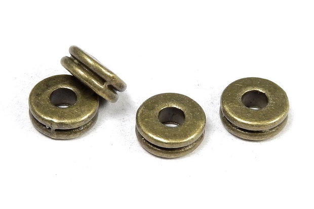 Distantier metalic, bronz, 5x4 mm