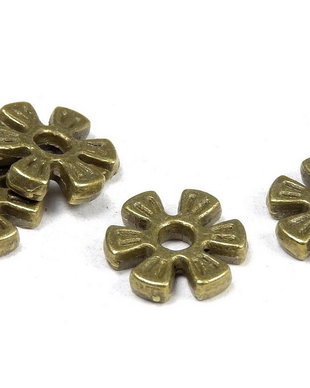 Distantier metalic, bronz, 8x8 mm