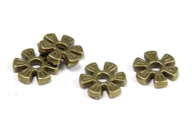 Distantier metalic, bronz, 8x8 mm
