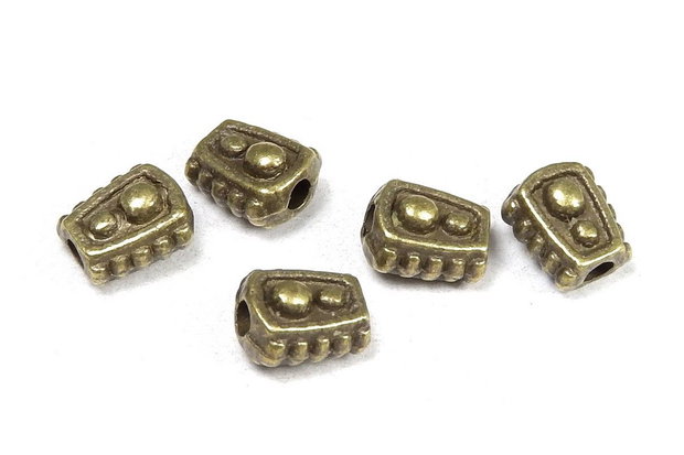 Distantier metalic, bronz, 6x5 mm