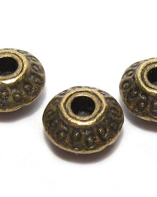 Distantier metalic, bronz, 7x4.5 mm
