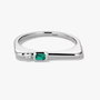 Inel Zircon smarald/alb si Argint 925 - IN1534 - Inel minimalist, inel stackable, inel verde, inel cadou, bijuterii cadou, cadou sotie, cadou romantic, cadou iubita