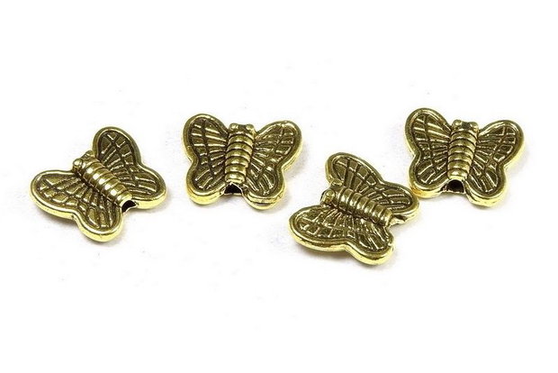 Margele din metal, auriu antichizat, 8x10 mm