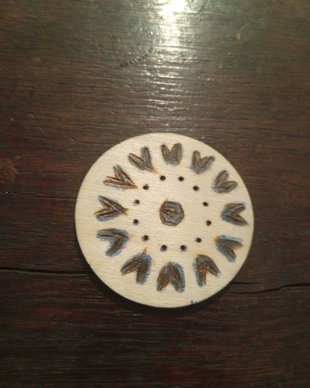 Titlu Anunț Magneți de Frigider din Lemn  Pirogavați Manual / Modele Mandale unice (5 cm)