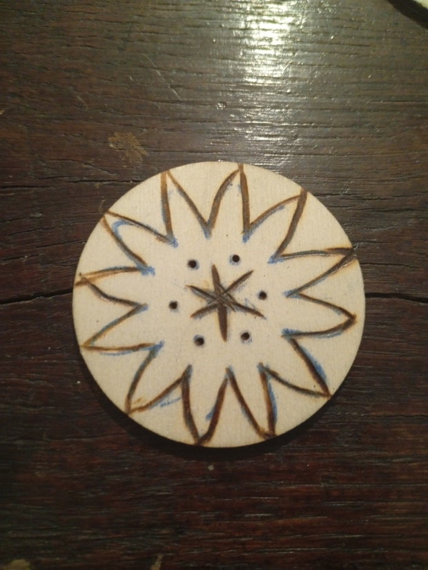 Titlu Anunț Magneți de Frigider din Lemn Pirogavați Manual / Modele Mandale unice (5 cm)