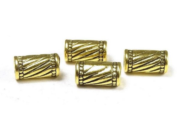 Margele din metal, auriu antichizat, 11x6.5 mm