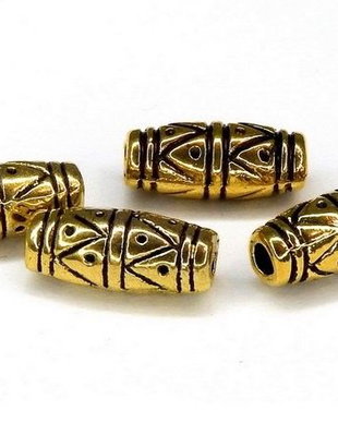 Margele din metal, auriu antichizat, 11x5 mm