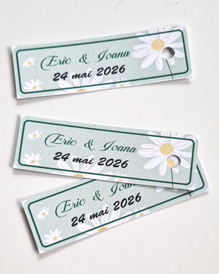 Eticheta dreptunghiulara verde olive