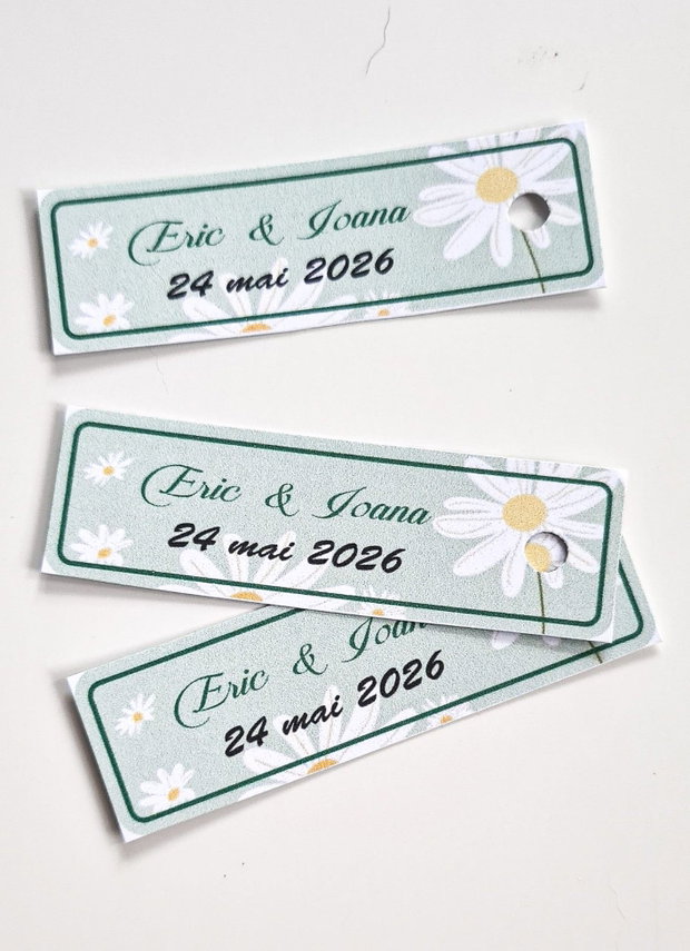 Eticheta dreptunghiulara verde olive