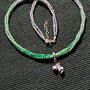 Colier argint X3 ametist light labradorit verde aventurin verde charm argint emailat floare minimalist boho chic multicolor nuante trendy