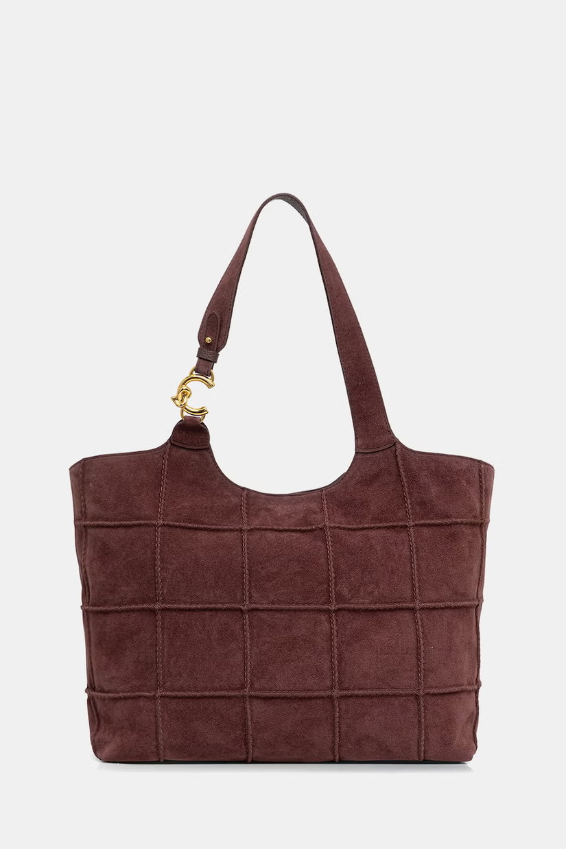 Coccinelle geantă shopper pentru femei din piele întoarsă