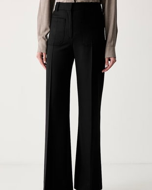 Victoria Beckham pantaloni de costum pentru femei cu bumbac Alina