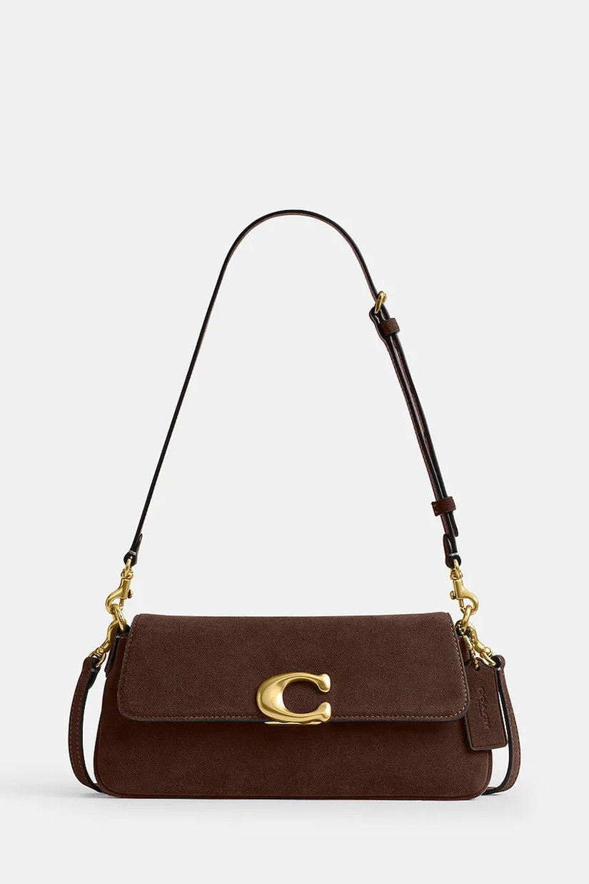 Coach geantă crossbody pentru femei, din piele întoarsă Suade Jet Shoulder Bag