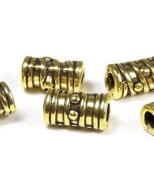 Margele din metal, auriu antichizat, 9x5.5 mm