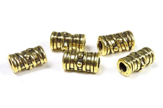 Margele din metal, auriu antichizat, 9x5.5 mm