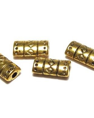 Margele din metal, auriu antichizat, 9x5 mm
