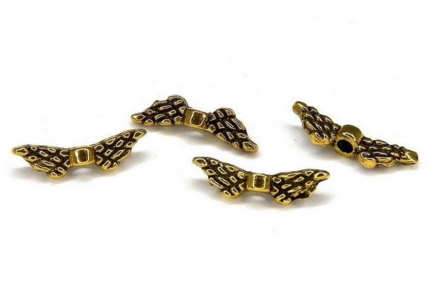 Margele din metal, auriu antichizat, 8x6 mm
